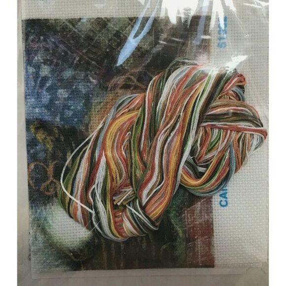 Kitty In Yarn Basket Vtg Stitch and Quilt Embellished Cross Stitch & Quilt Kit - Picture 3 of 3